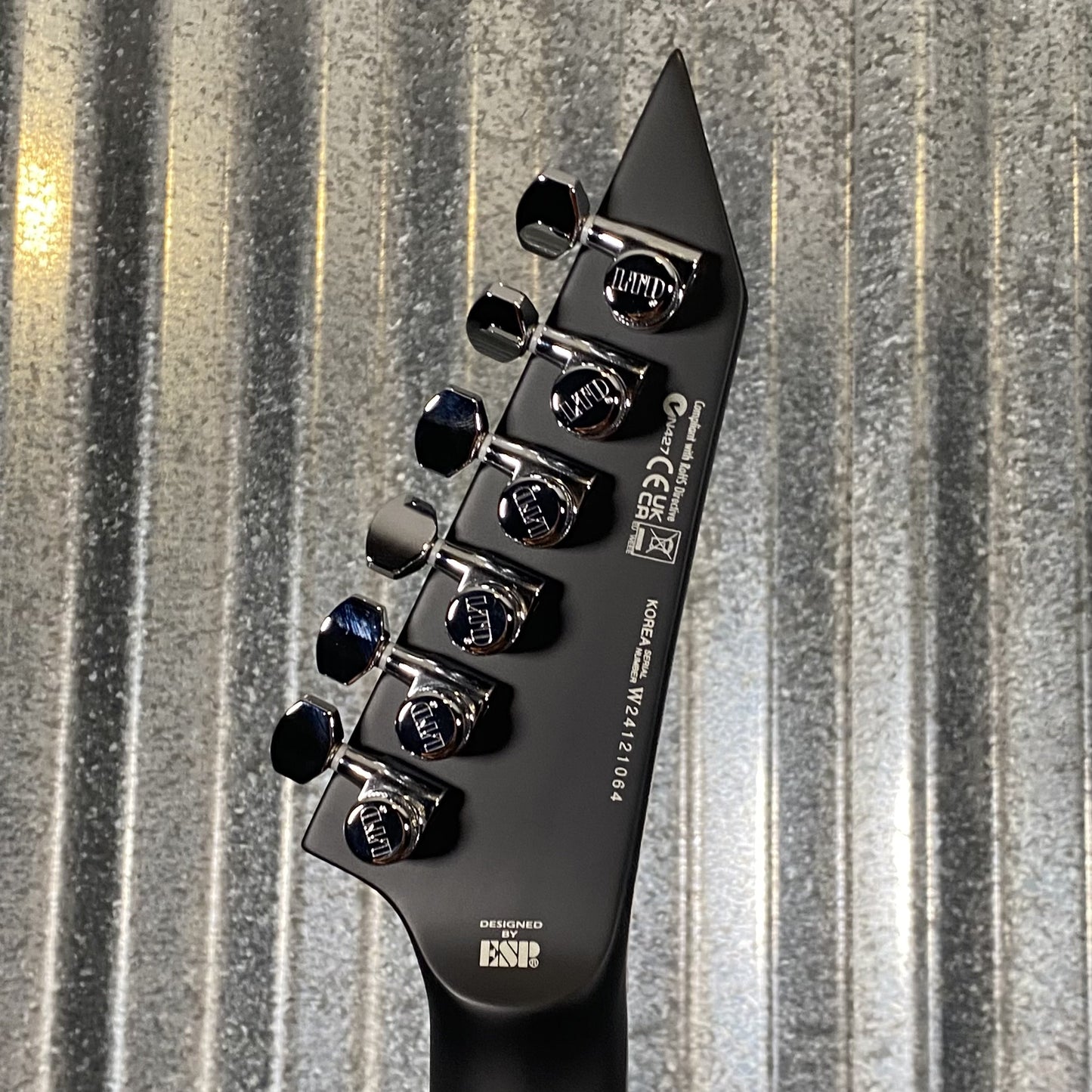 ESP LTD MH-1000NT Bold Binding Black Satin Guitar #1064 Used
