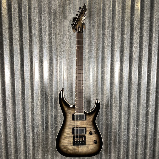 ESP LTD MH-1000 Evertune Flame Charcoal Burst Guitar MH1000ETFMCHB #2758 Used