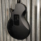 ESP LTD EC FR Black Metal Floyd Rose Black Satin Guitar & Case #1354 Used