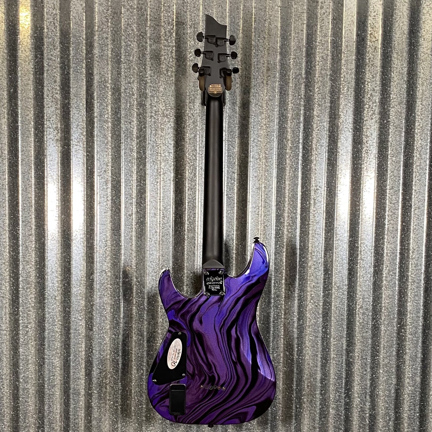 Schecter C-1 Hydro Dip Purple Obsidian Guitar #0583
