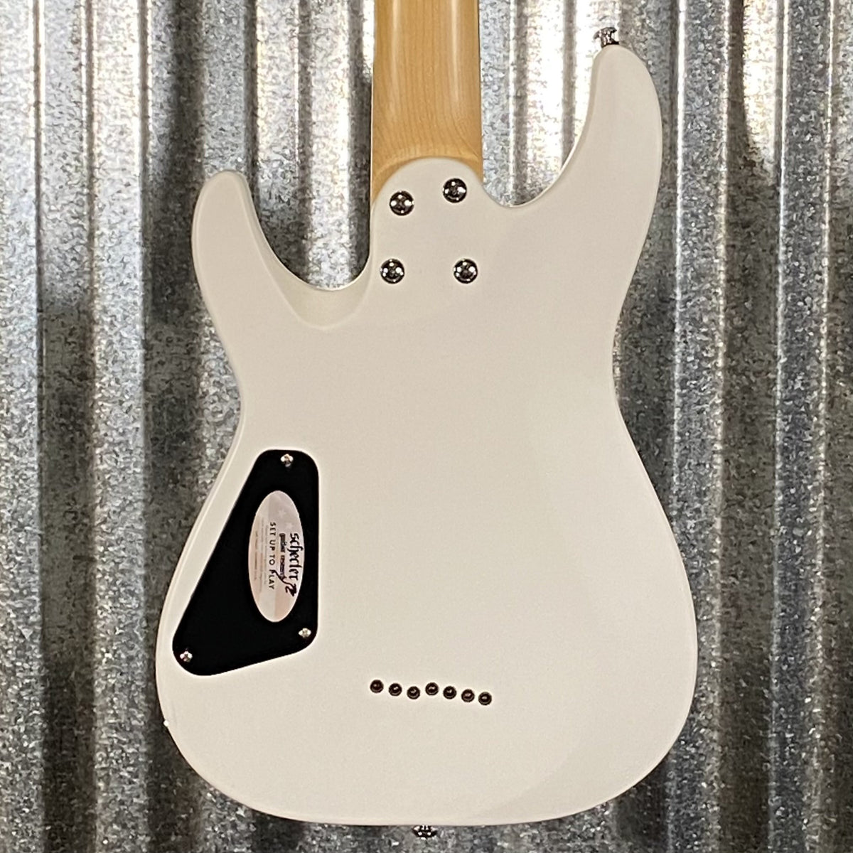 Schecter C-7 Deluxe 7 String Matte White Guitar #1777 Used