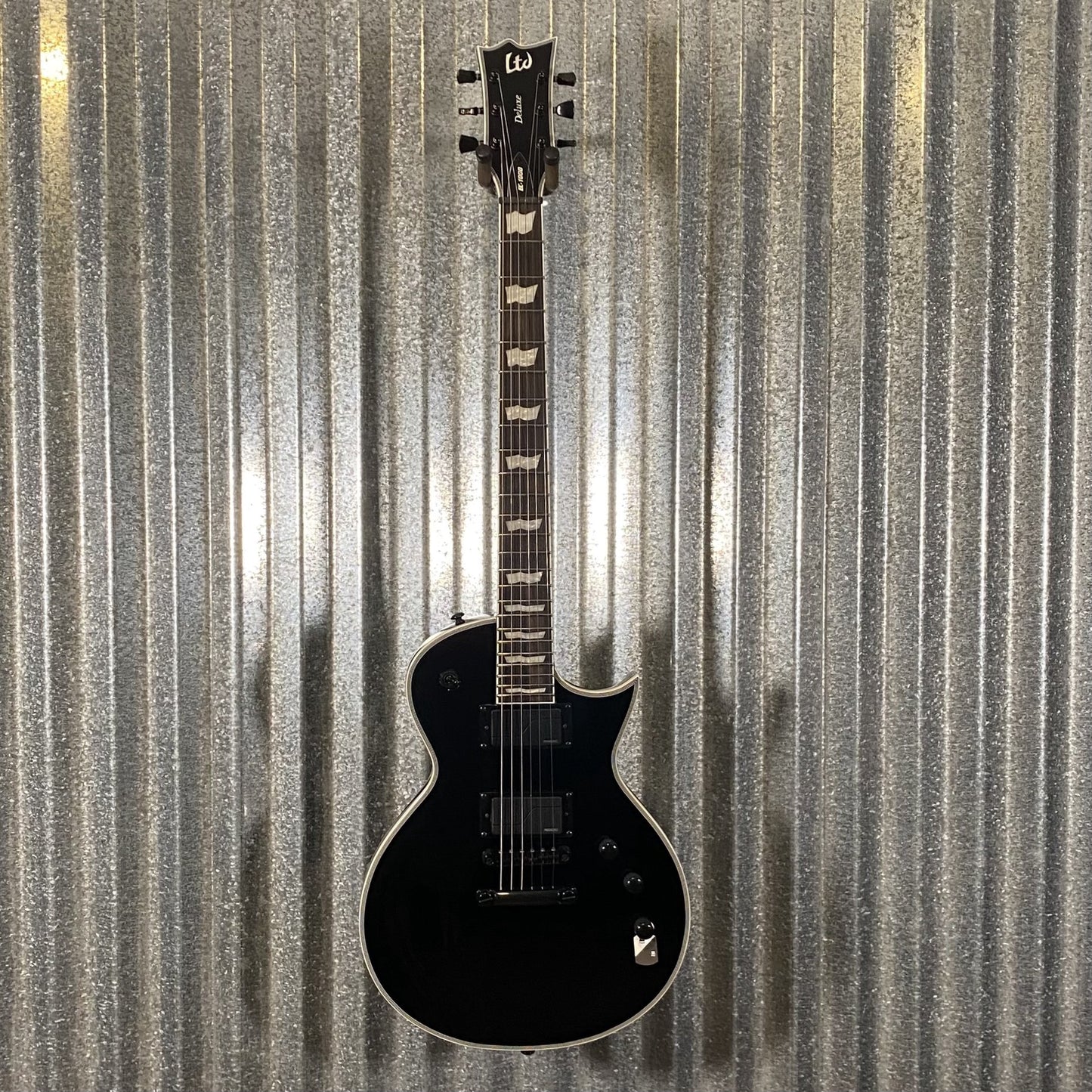 ESP LTD EC-1000S Gloss Black Fluence Guitar & Case #0581 Used