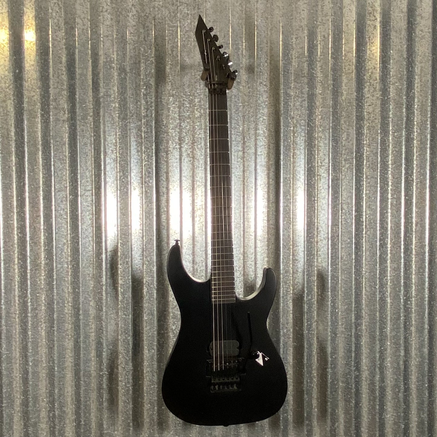 ESP LTD M-BLK Black Metal Black Satin Guitar & Case #0397 Used