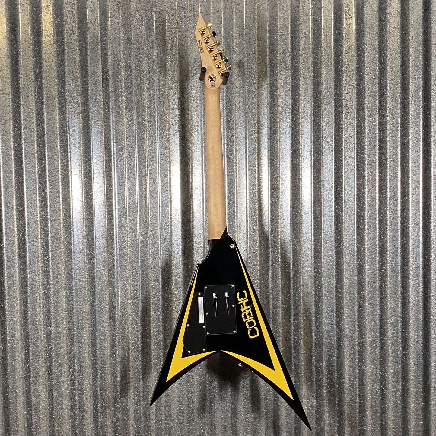 ESP LTD Alexi Laiho Arrowhead SE Black Yellow Pinstripe Guitar & Case USED #1975