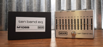 Dunlop MXR M108S 10 Band Graphic Equalizer & Power Supply Guitar EQ Effect Pedal B Stock