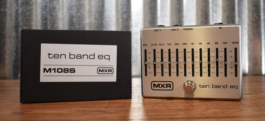 Dunlop MXR M108S 10 Band Graphic Equalizer & Power Supply Guitar EQ Effect Pedal B Stock