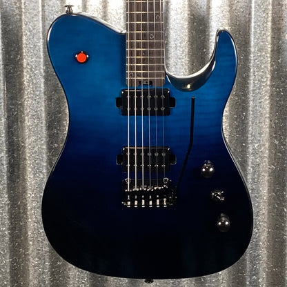 Westcreek Guitars Helyx T Style Dual Humbucker Ocean Vortex Blue Guitar #0019 Used