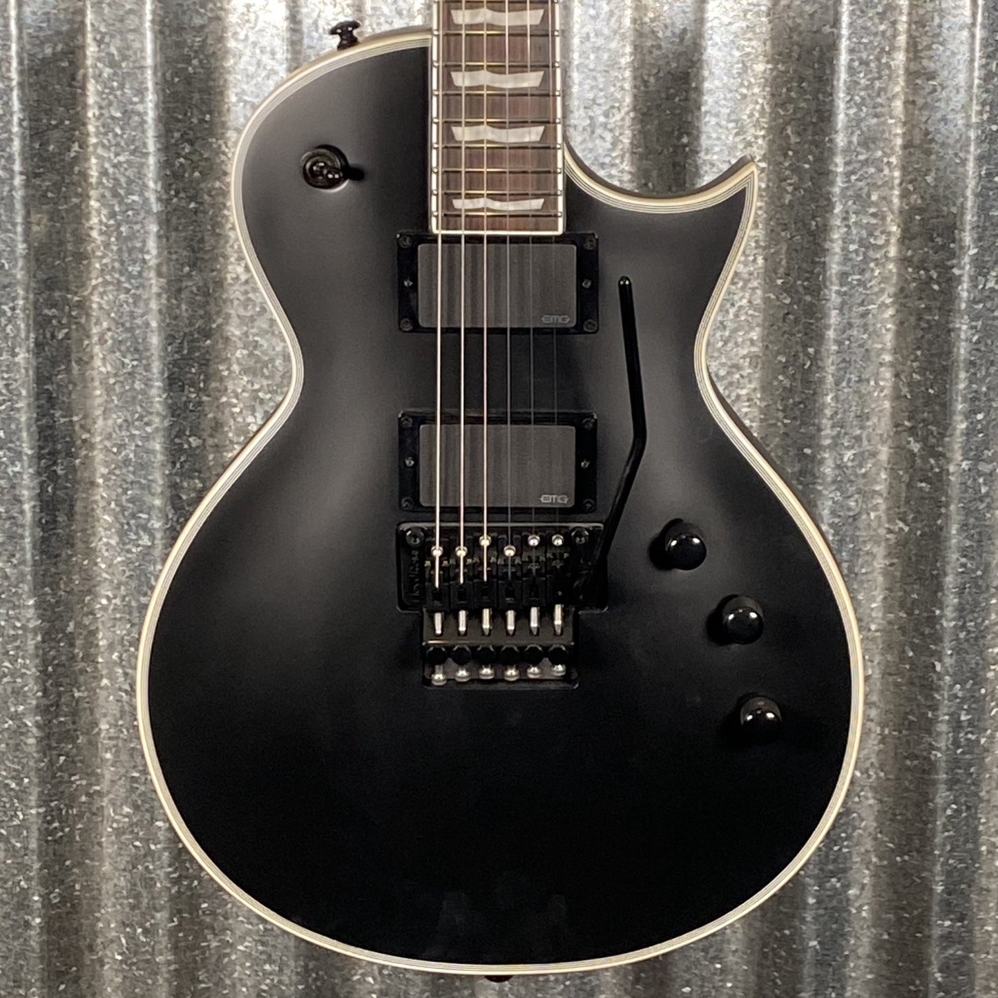 ESP LTD EC-1000 FR Floyd Rose Black Satin EMG Guitar EC1000FRBLKS #1106 Used