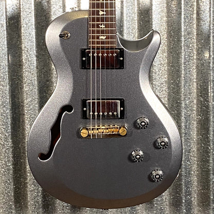 PRS Paul Reed Smith S2 Singlecut Semi Hollow Platinum Metallic Guitar & Case 2017 #6474 Used