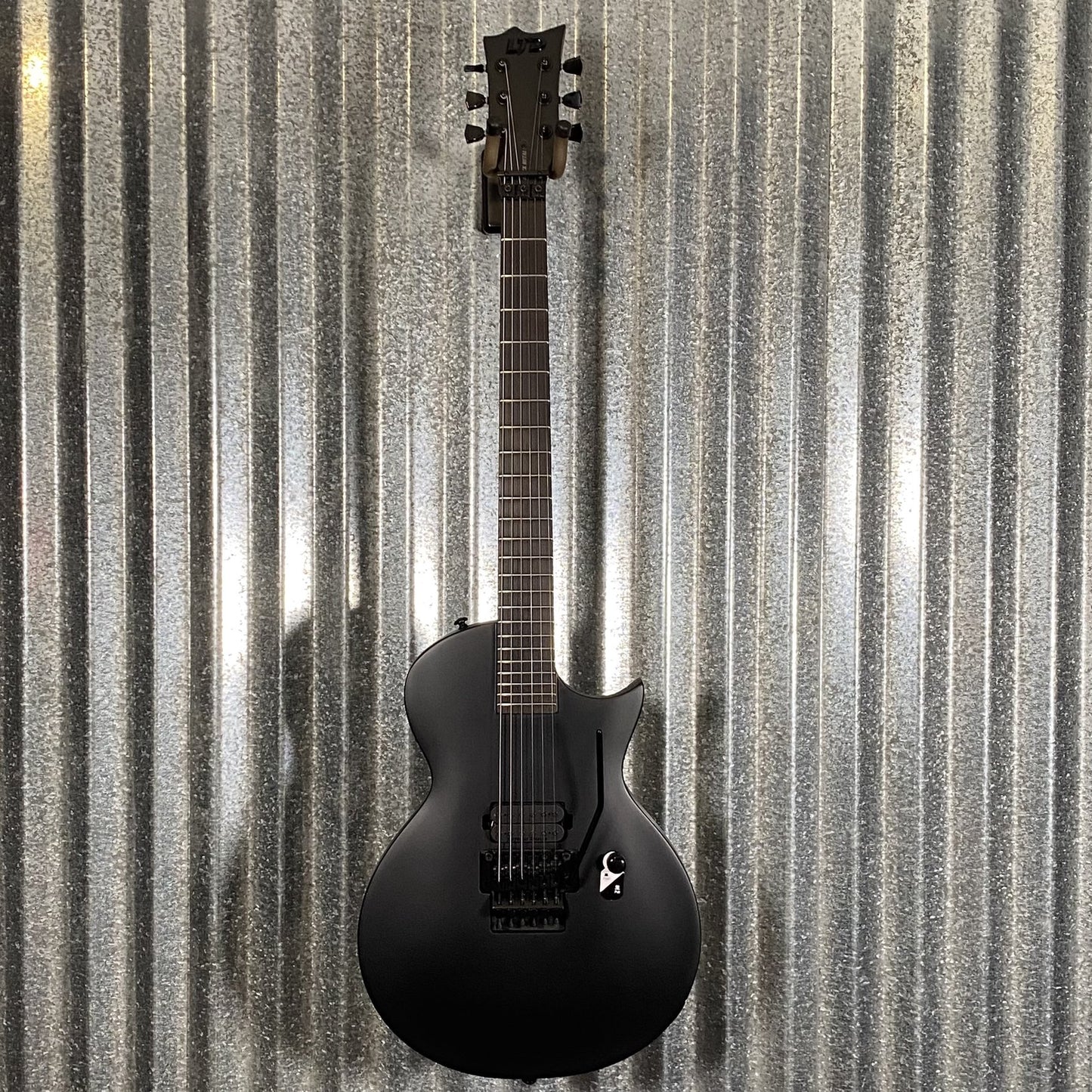 ESP LTD EC FR Black Metal Floyd Rose Black Satin Guitar & Case #1354 Used