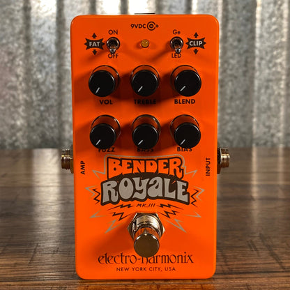Electro-Harmonix EHX Bender Royale MKIII Fuzz Guitar Effect Pedal Orange Demo