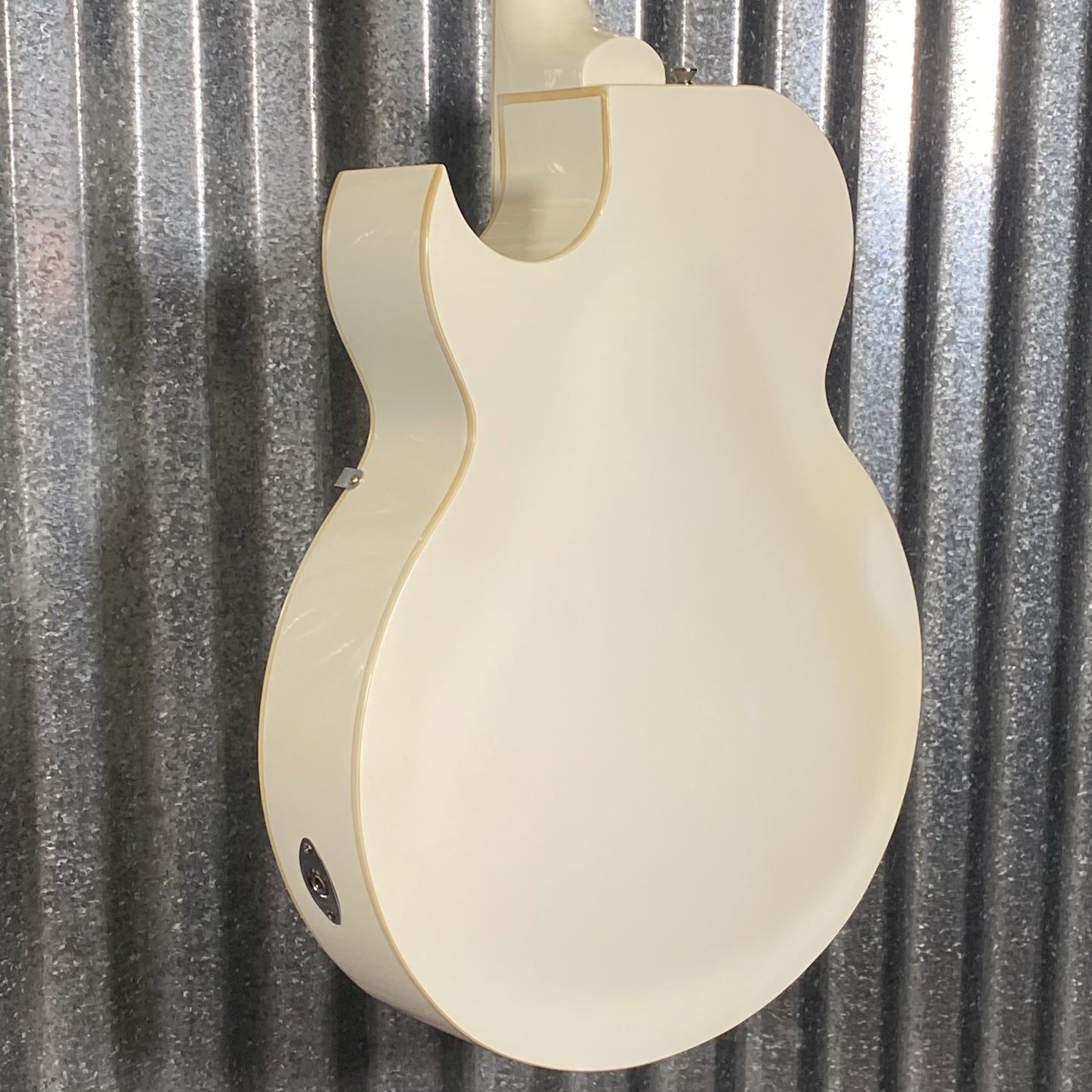 Glen Burton GE775 Chicago Hollow Body White Guitar #0000 Used