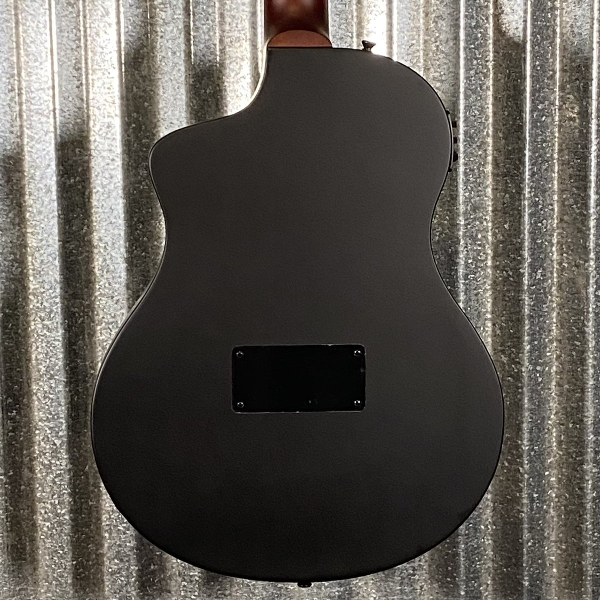 Ortega RTPSTD-SBK Black Thinline Nylon Acoustic Electric Guitar & Bag #0547