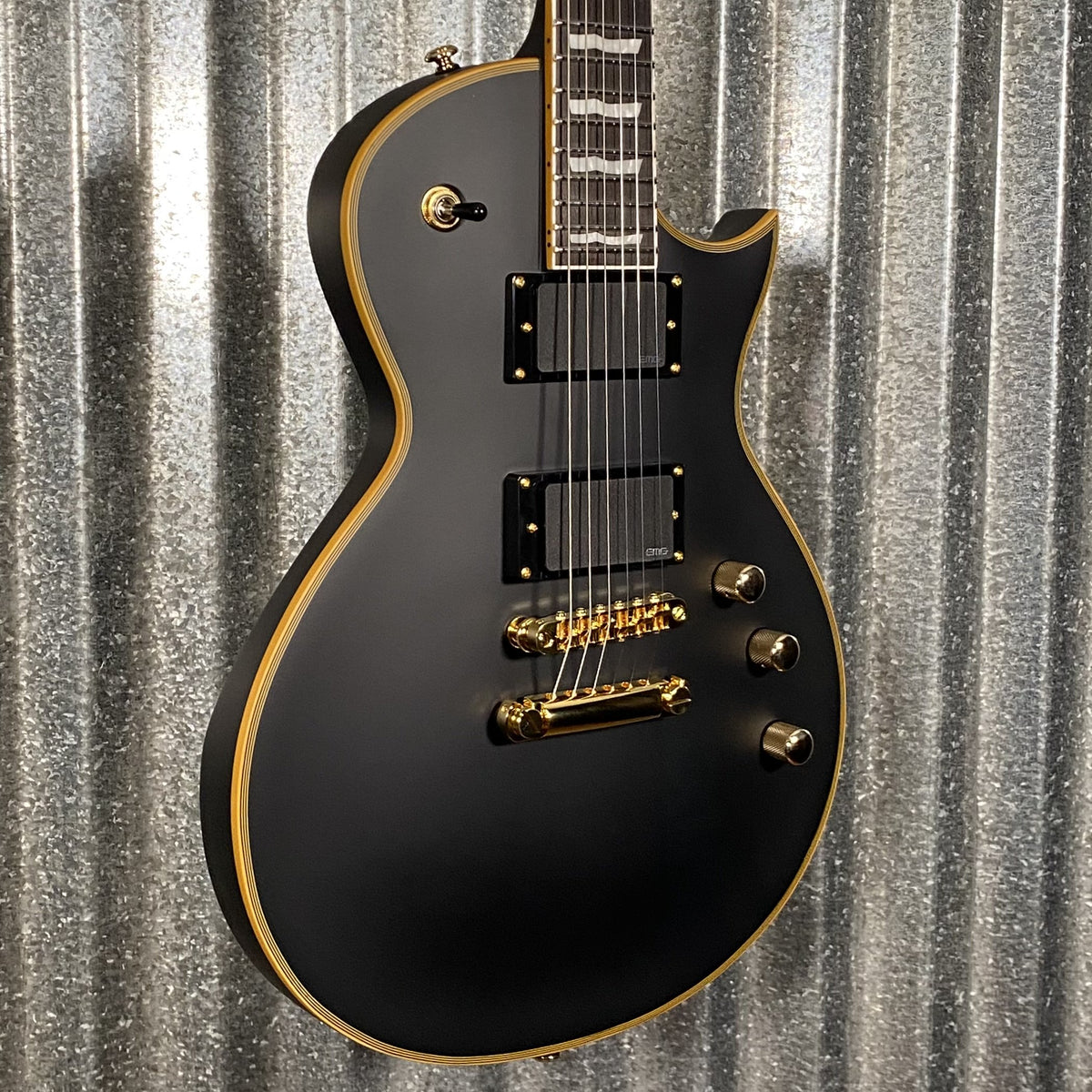 ESP LTD EC-1000 Vintage Black EMG Guitar EC1000VB #1108 Used