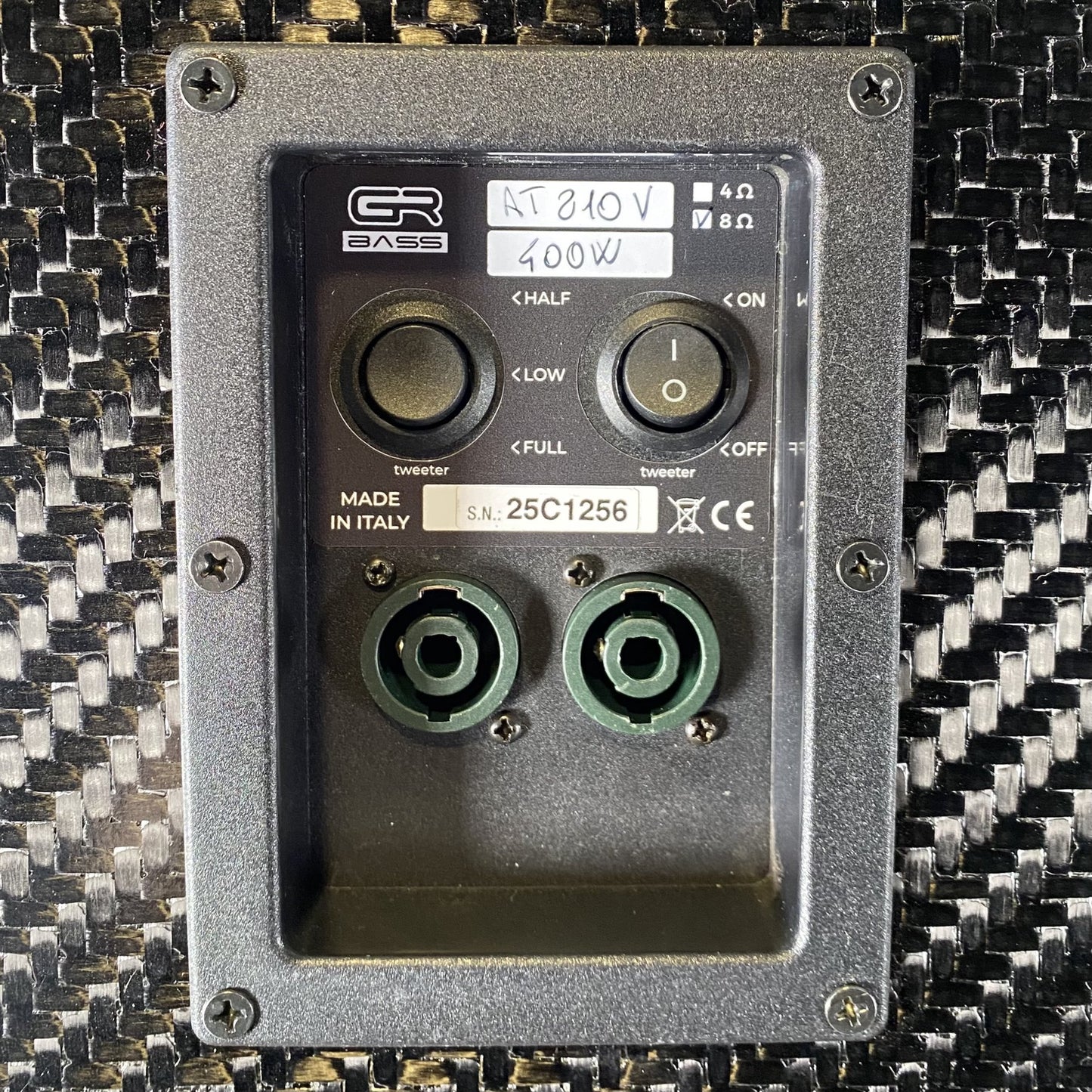 GR Bass AT 210V Carbon Fiber 400 Watt Vertical 2x10 8 Ohm Bass Speaker Cabinet
