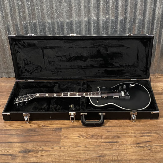 ESP LTD EC-1000 ET Evertune Bold Binding Black Guitar & Case #0622 Used