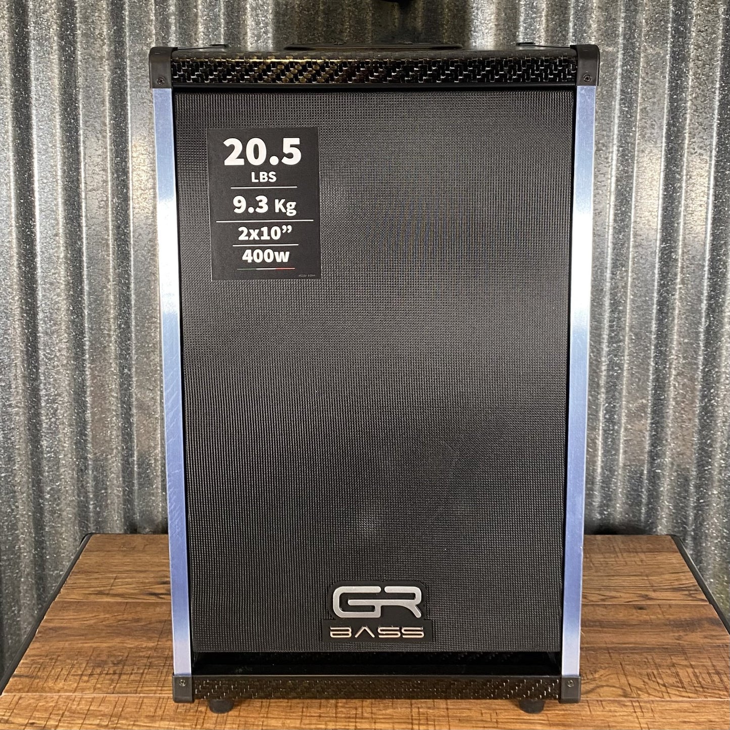 GR Bass AT 210V Carbon Fiber 400 Watt Vertical 2x10 8 Ohm Bass Speaker Cabinet
