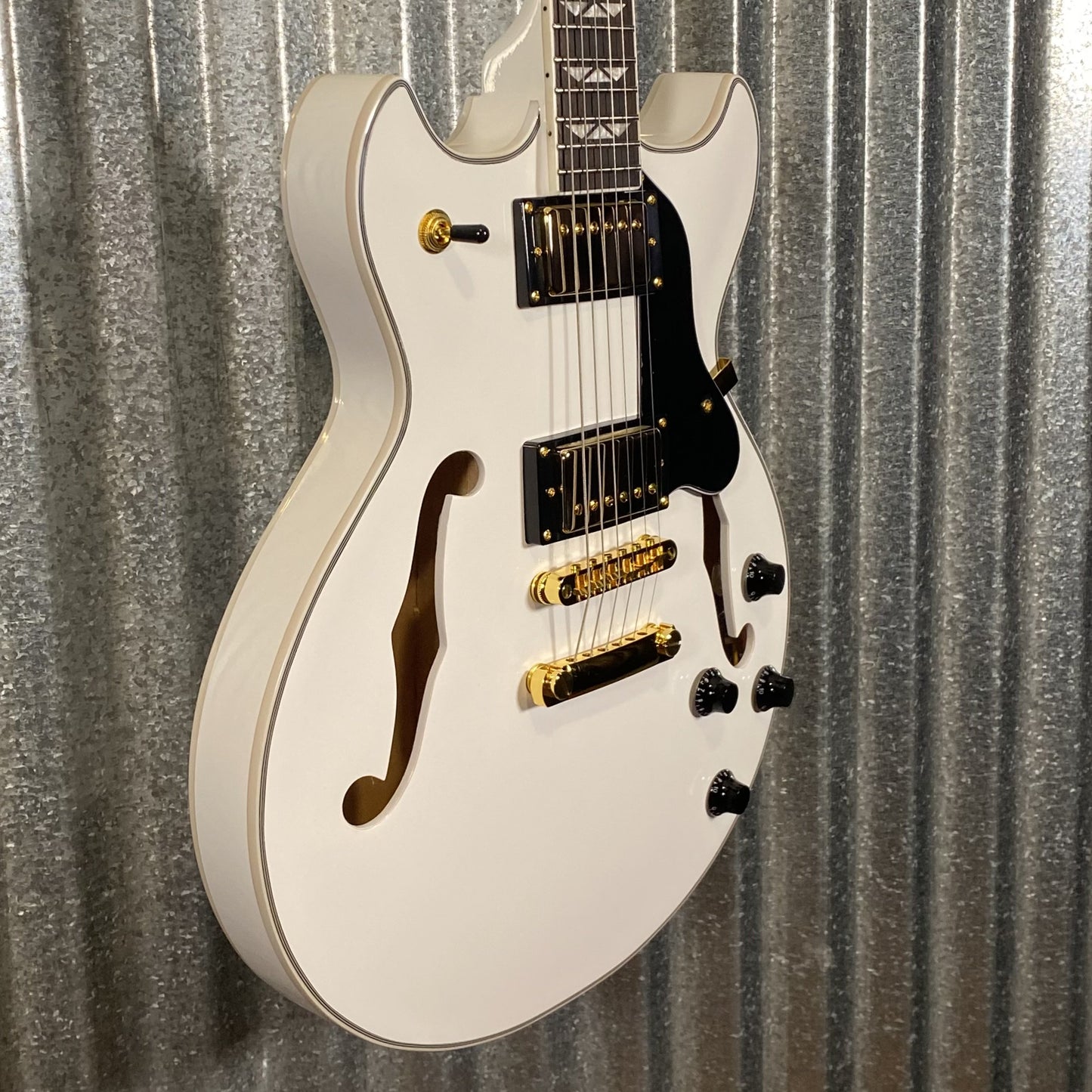 Westcreek Guitars 333 Semi Hollow Body Double Cutaway White #0123 Used