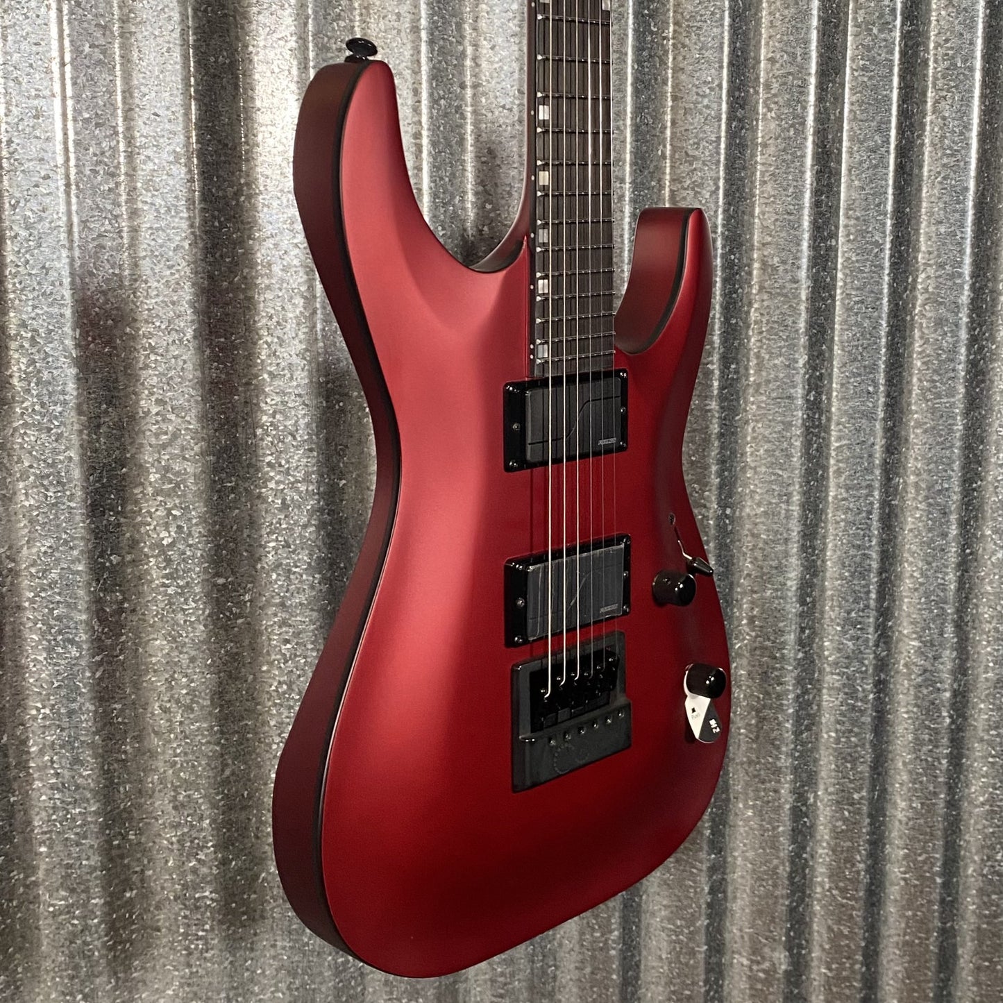 ESP LTD MH-1000 Evertune Candy Apple Red Satin Guitar & Case #0334 Used