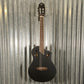 Ortega RTPSTD-SBK Black Thinline Nylon Acoustic Electric Guitar & Bag #0547