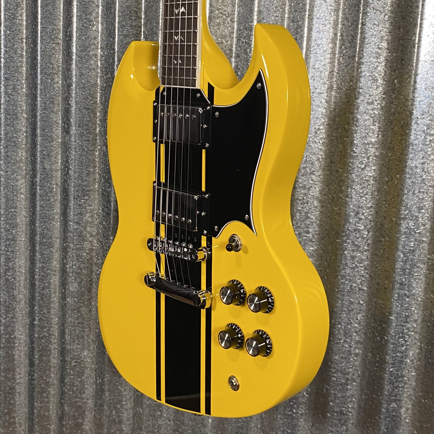 Westcreek Guitars Racer SG Offset Style Bumble-B Yellow #0024 Used