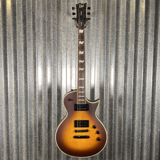 ESP LTD EC-1000T CMT Flame Top Tobacco Sunburst Satin Guitar EC1000TCTMFMTSBS #0616 Used