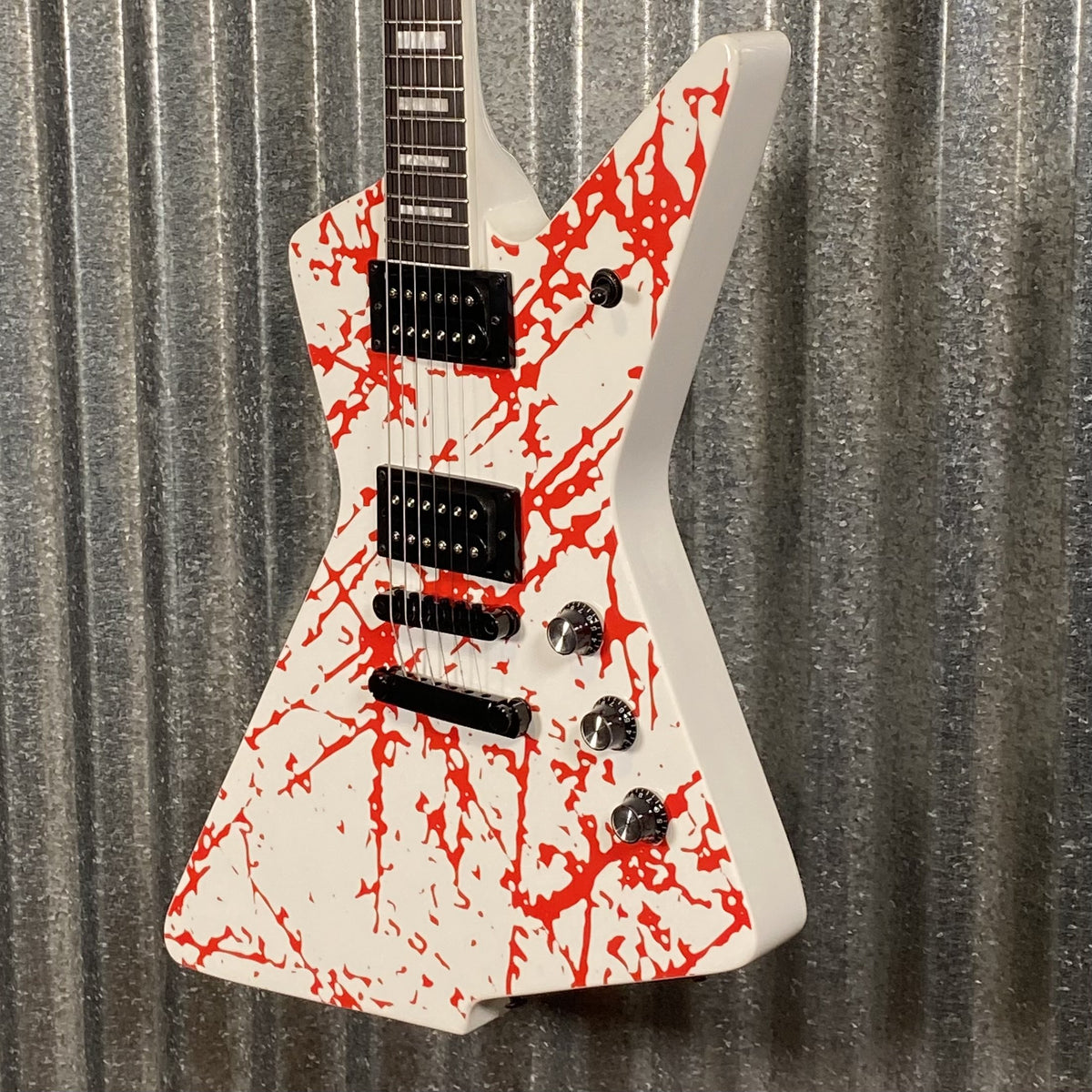 Westcreek Guitars Revenge Explorer Style Scratch White Red #0076 Used
