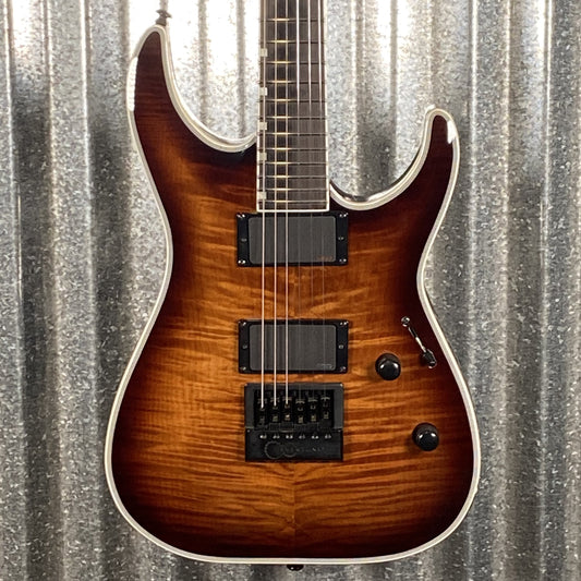ESP LTD MH-1000 Evertune Flame Dark Brown Sunburst Guitar MH1000ETDBSB #0324 Used
