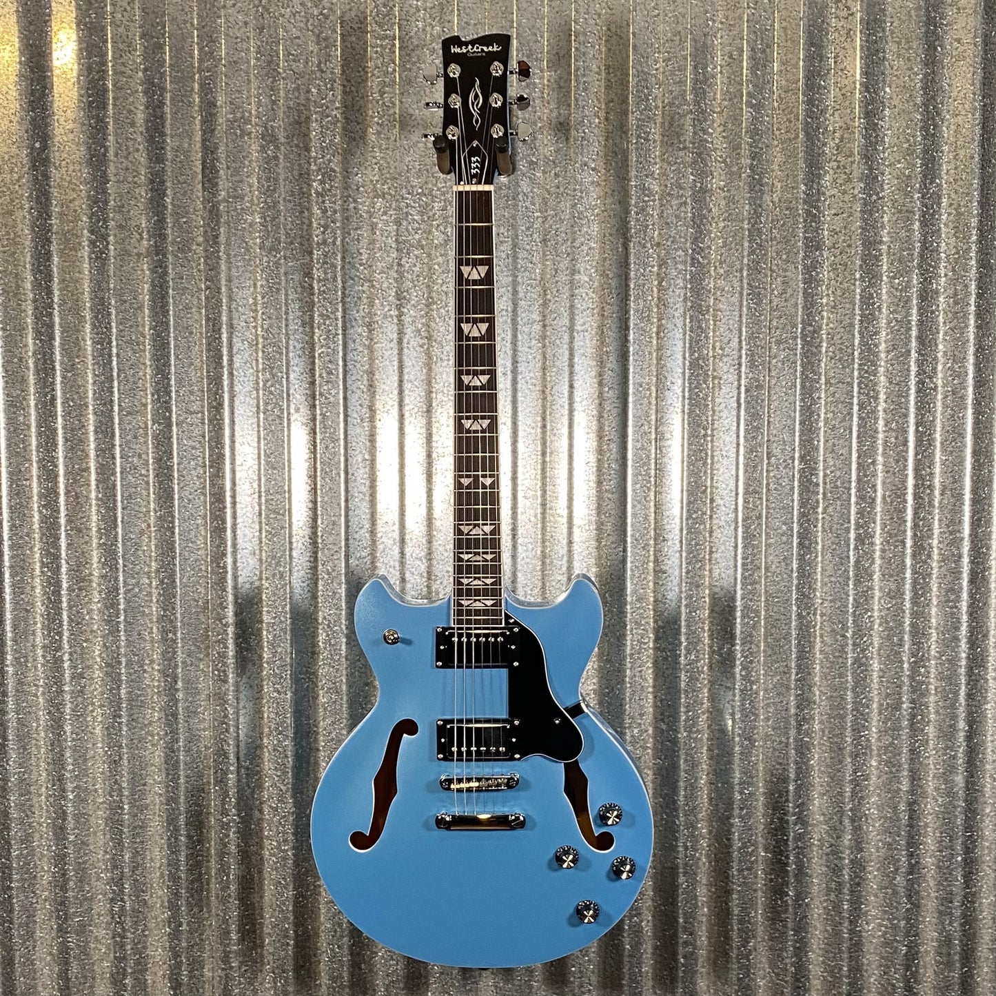 Westcreek Guitars 333 Semi Hollow Body Double Cutaway Blue #0027 Used