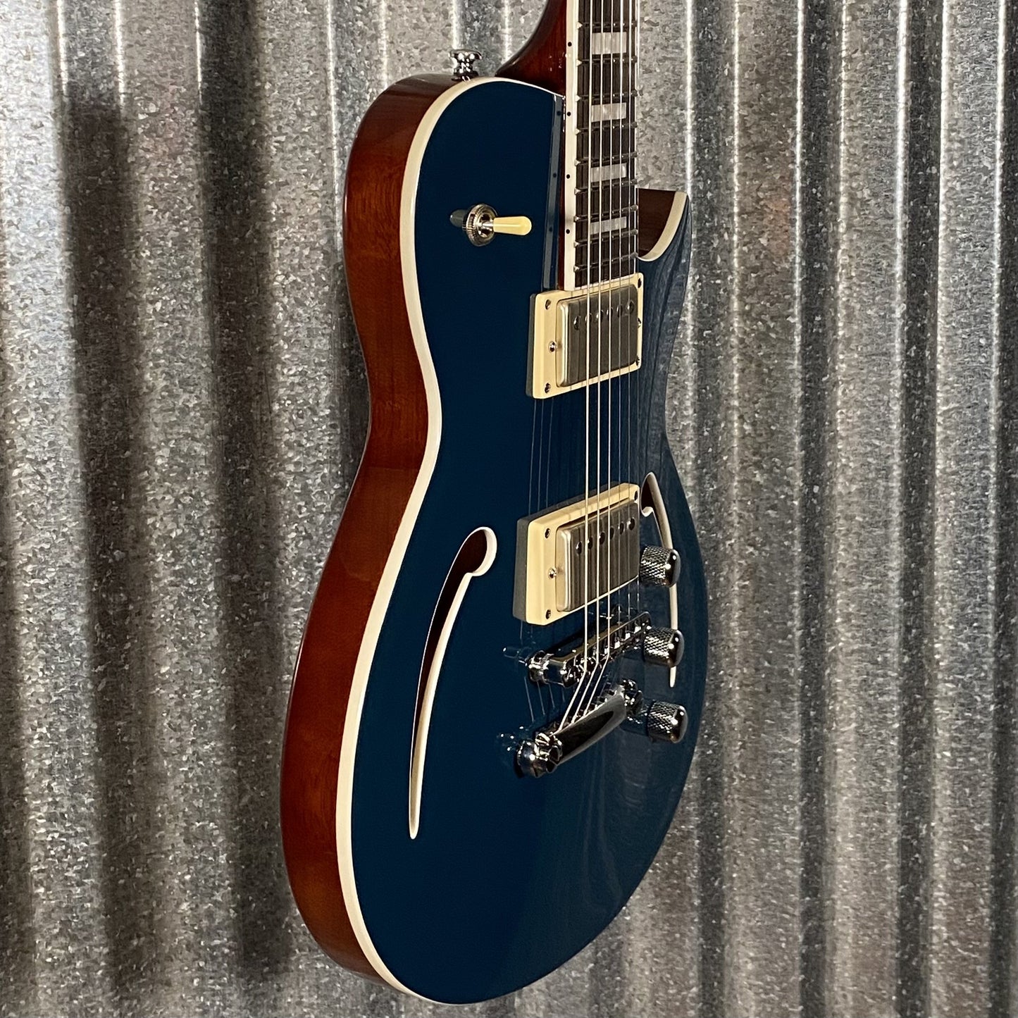 Reverend Roundhouse Air HH High Tide Blue Semi Hollow Guitar #71071