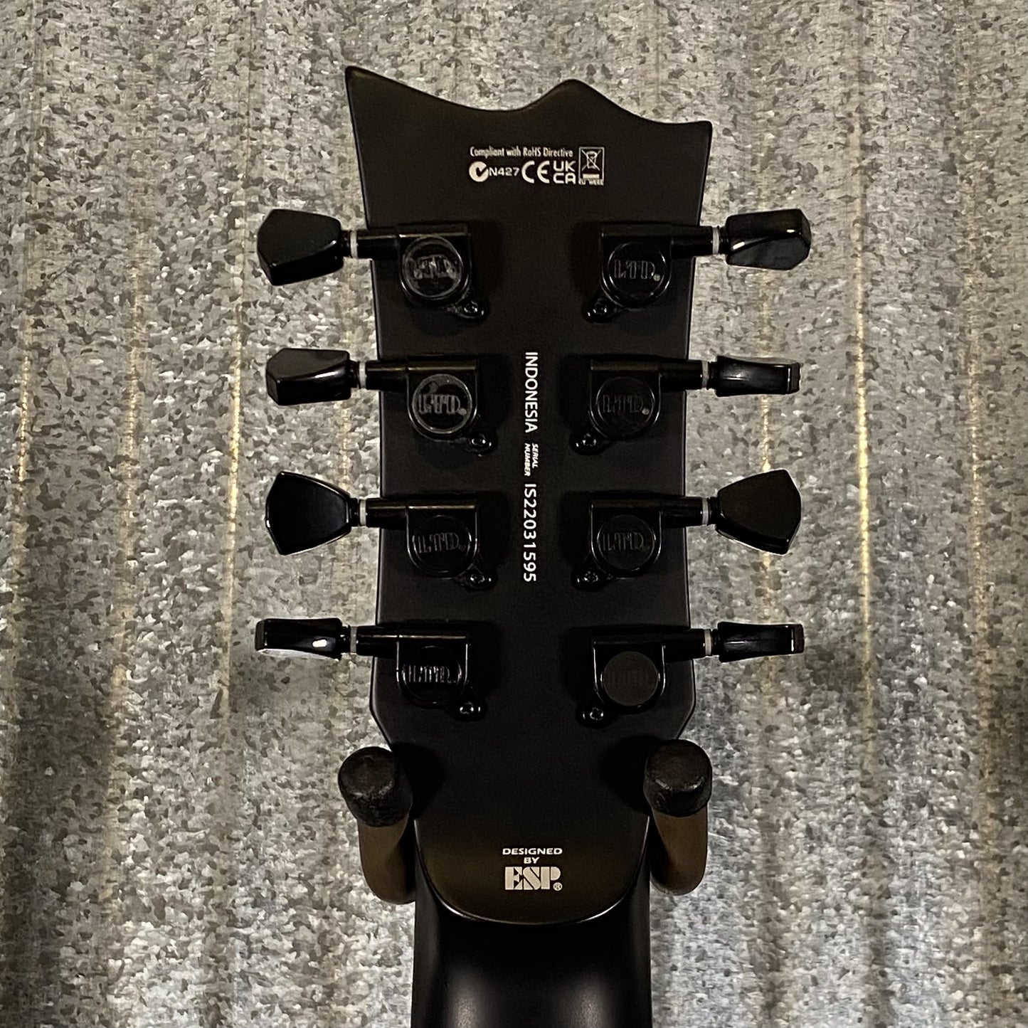 ESP LTD EC-258 8 String Black Satin Guitar EC258BLKS #1595  Used