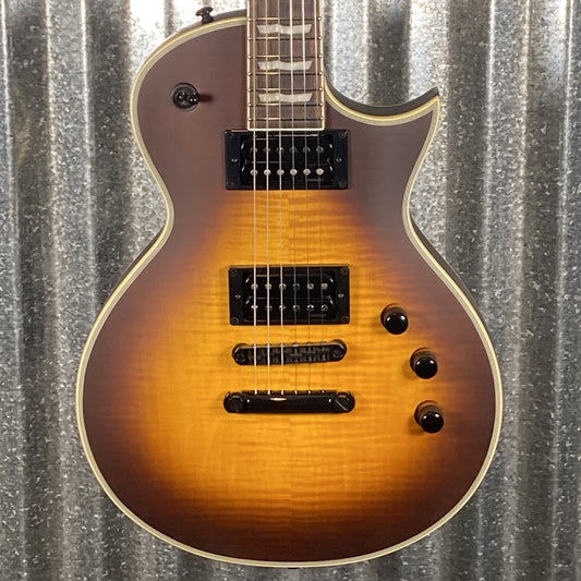 ESP LTD EC-1000T CMT Flame Top Tobacco Sunburst Satin Guitar EC1000TCTMFMTSBS #0616 Used