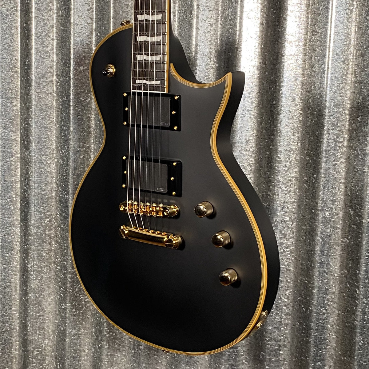 ESP LTD EC-1000 Vintage Black EMG Guitar EC1000VB #1108 Used