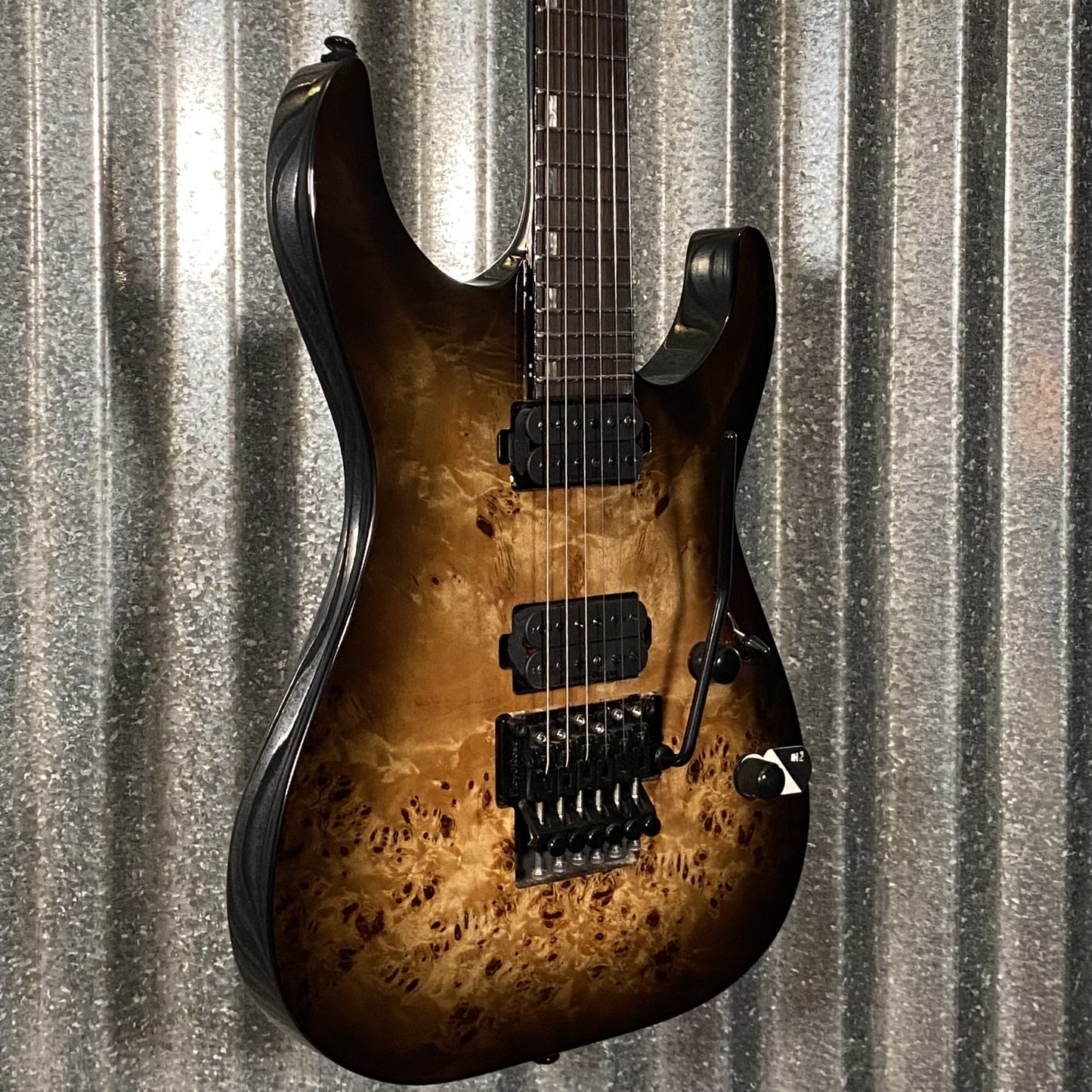 ESP LTD H-1001 Floyd Rose Black Natural Burst Guitar & Case #0650 Used