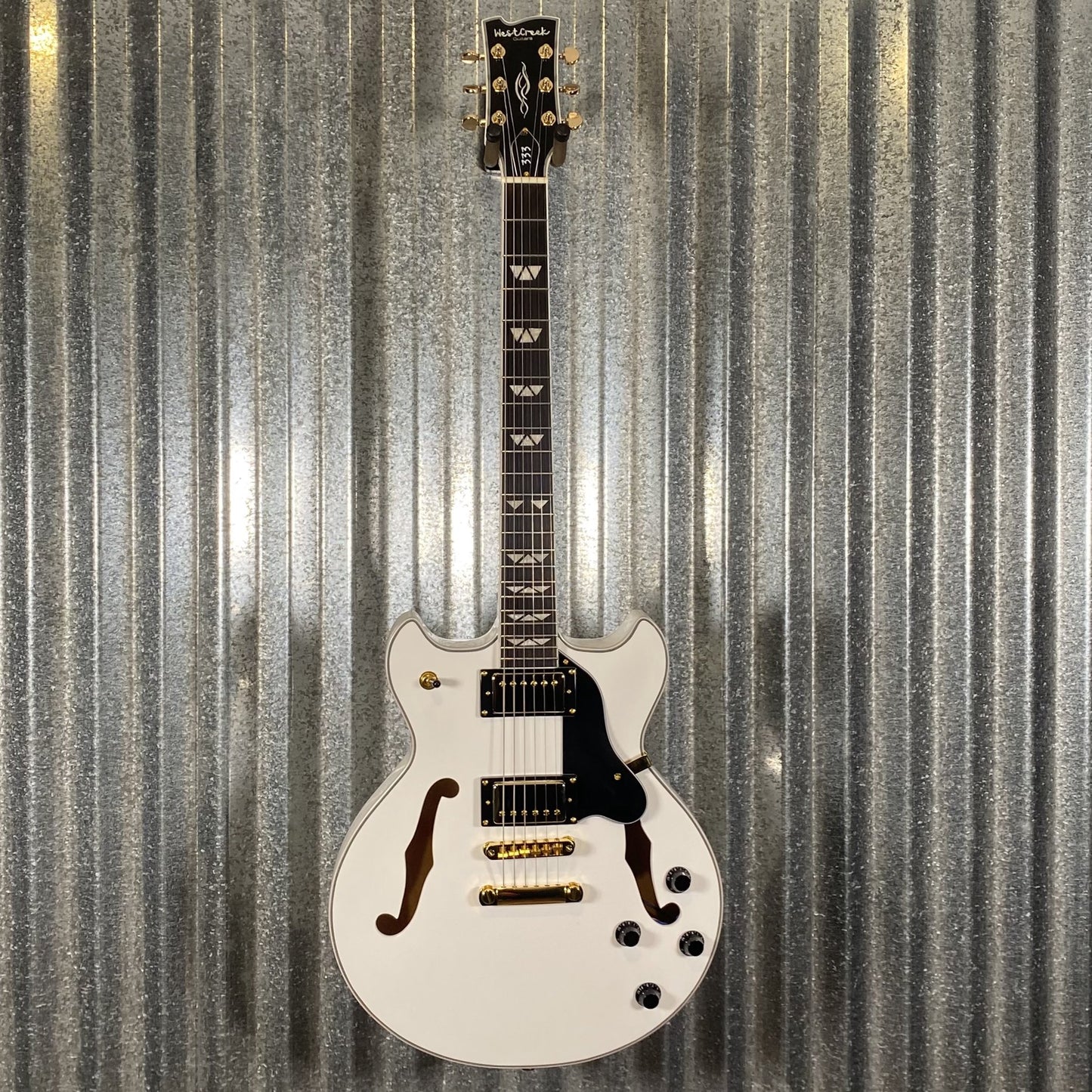 Westcreek Guitars 333 Semi Hollow Body Double Cutaway White #0059 Used