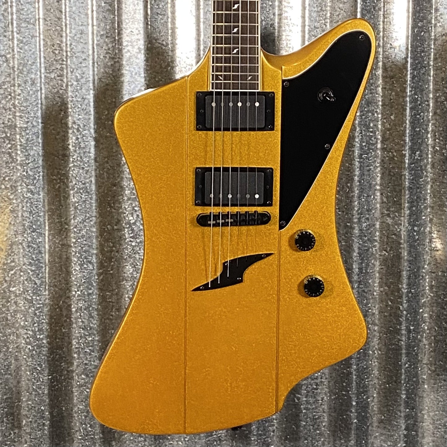 Westcreek Guitars Mirage T Bird Style Dual Humbucker Guitar Gold #0076 Used
