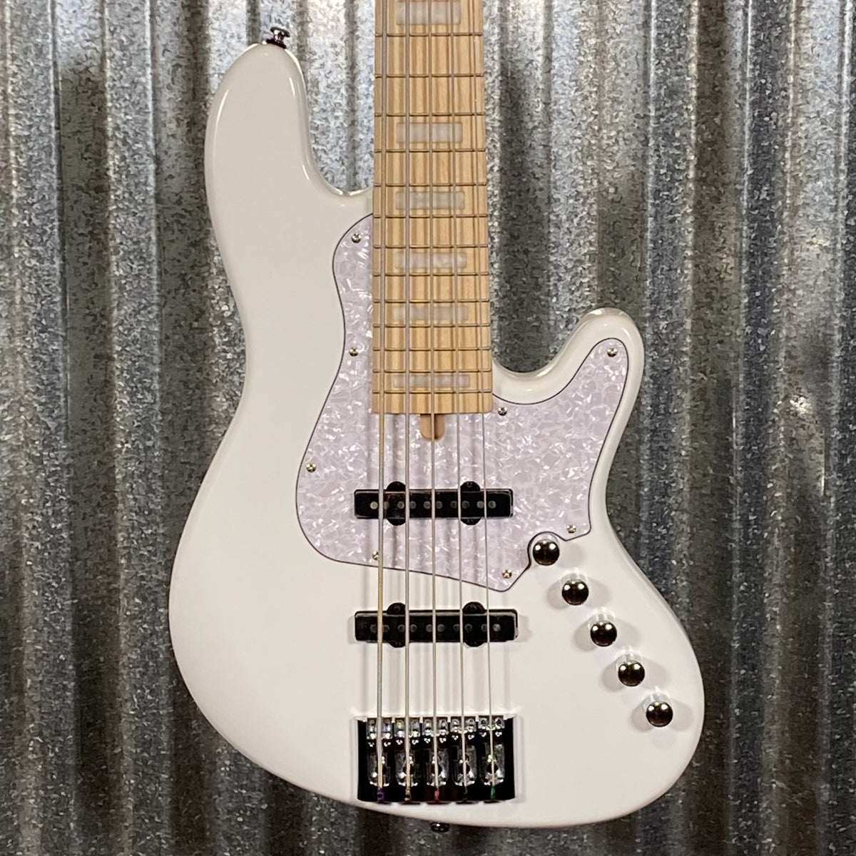 Cort Elrick NJS 5 String Bass White & Bag NJS5WHT #2861