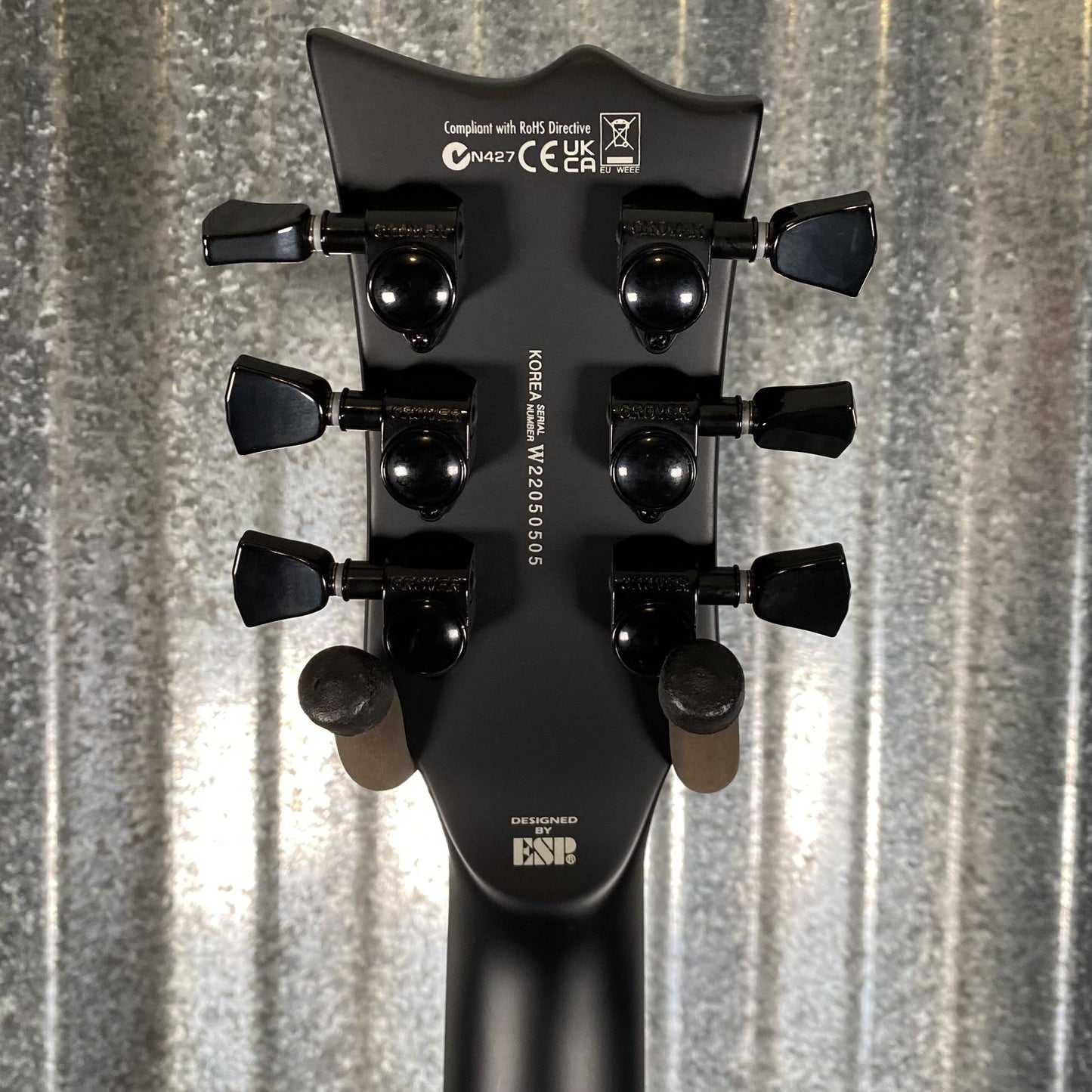 ESP LTD EC FR Black Metal Floyd Rose Black Satin Guitar ECFRBKMBLKS #0505 Used