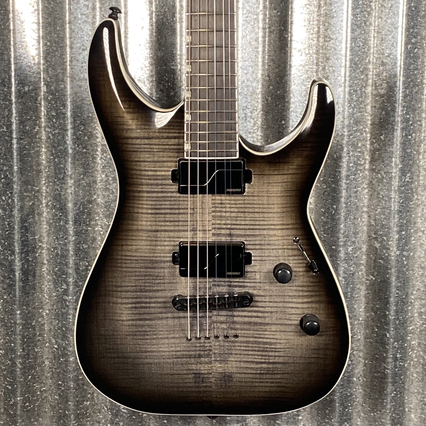 ESP LTD MH-1000NT Flame Charcoal Burst Guitar MH1000FMCHB #0198 Used