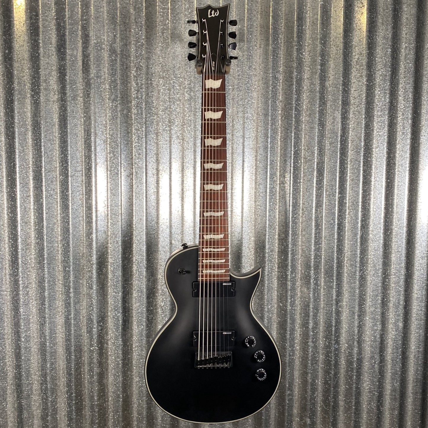 ESP LTD EC-258 8 String Black Satin Guitar EC258BLKS #1627 Used