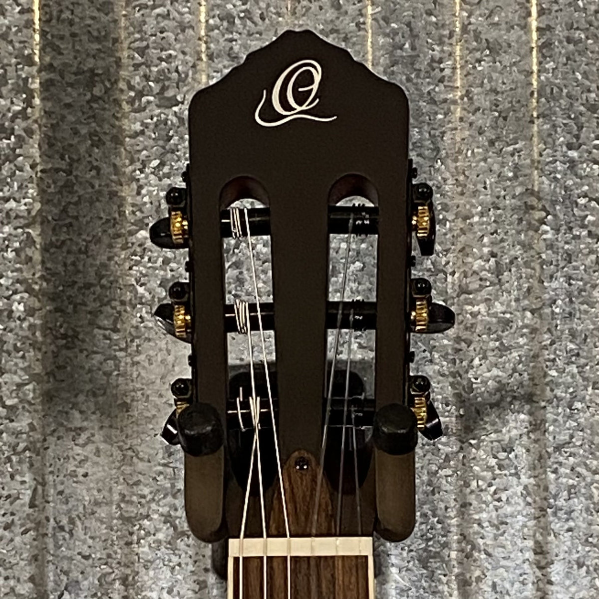 Ortega RTPSTD-SBK Black Thinline Nylon Acoustic Electric Guitar & Bag #0547