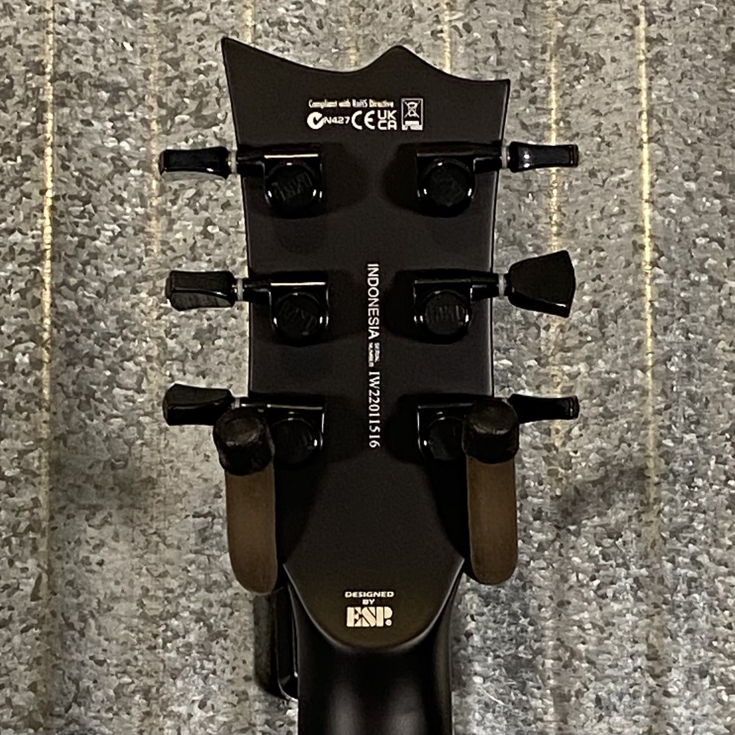 ESP LTD EC Black Metal Black Satin Guitar ECBKMBLKS #1516 Used