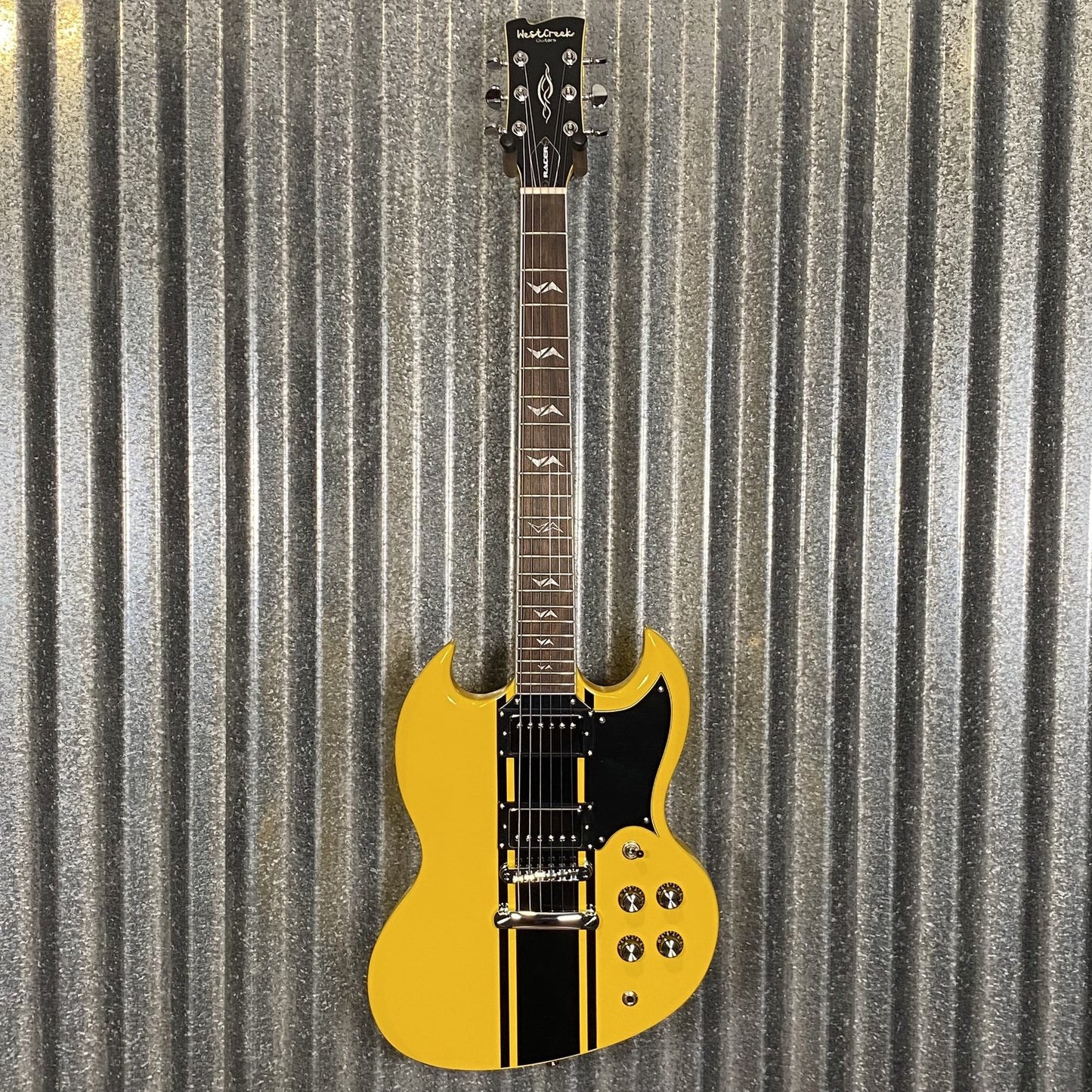 Westcreek Guitars Racer SG Offset Style Bumble-B Yellow #0036 Used