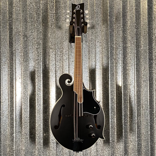 Ortega RMFE40SBK Black F Style Acoustic Electric Mandolin & Bag #0568