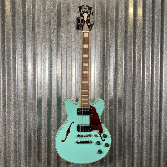 D'Angelico Guitars Premier Mini DC Semi Hollow Body Surf Green Tortoise Pickguard #7320 Demo