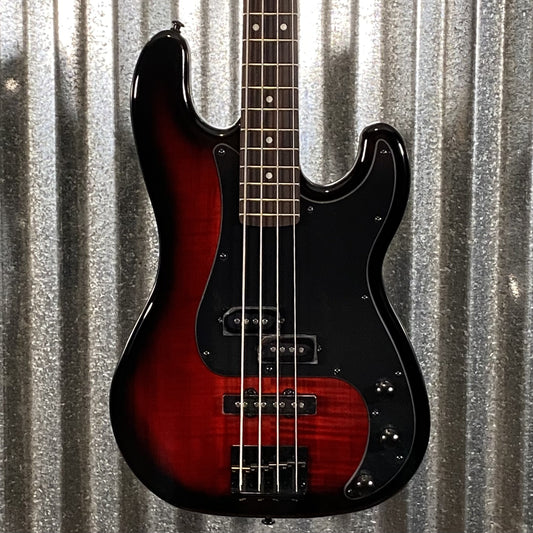 ESP LTD Surveyor 204DX Red Burst 4 String Bass #1996 Used