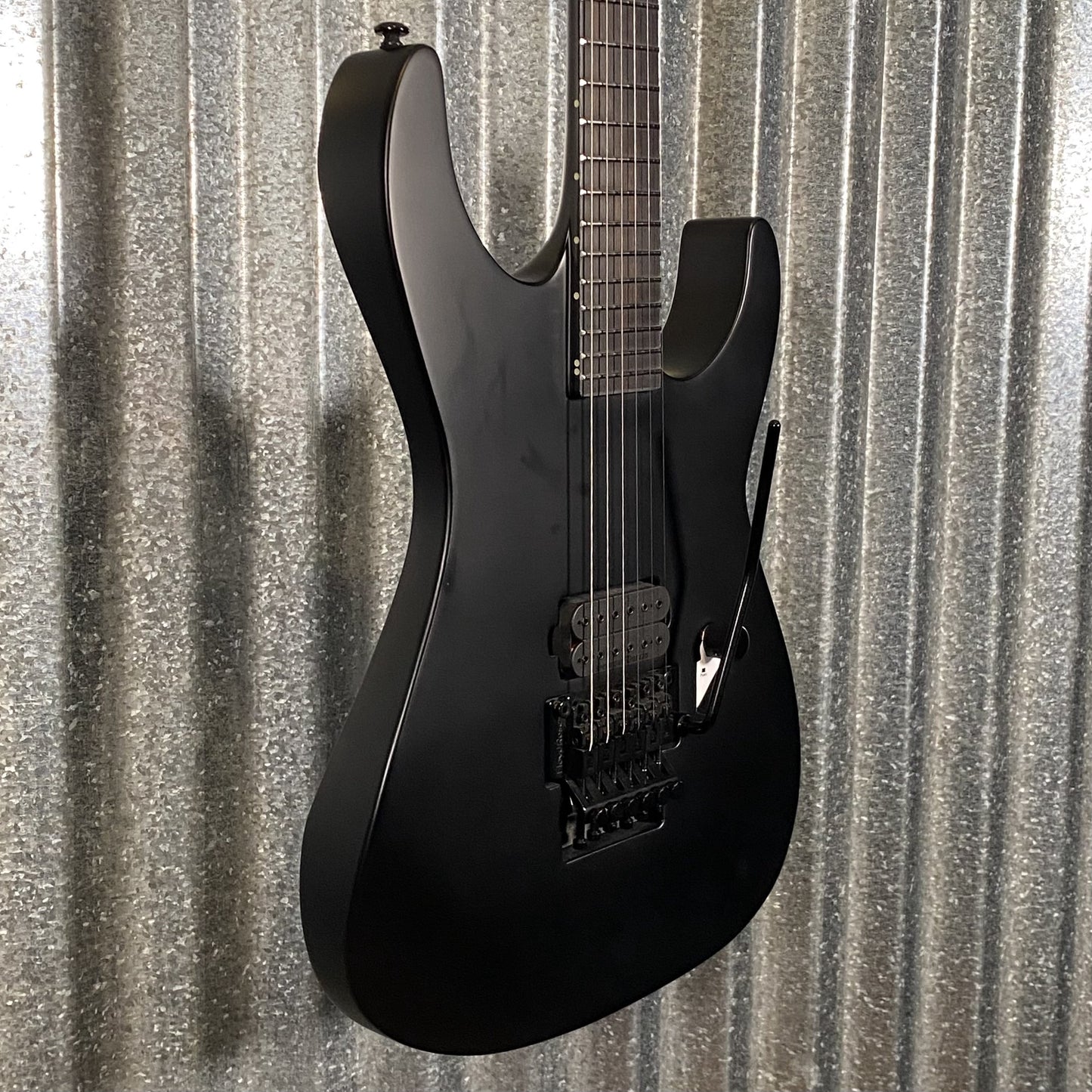 ESP LTD M-BLK Black Metal Black Satin Guitar & Case #0397 Used