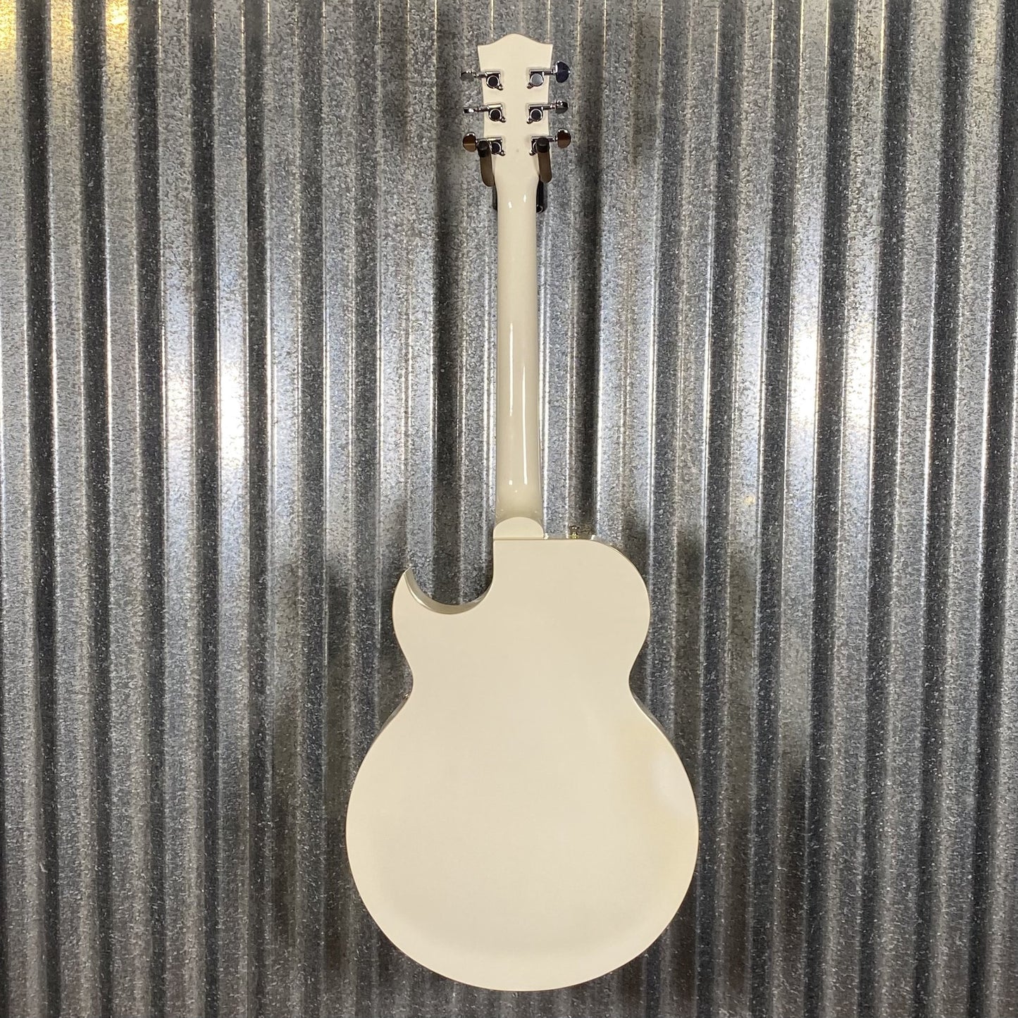 Glen Burton GE775 Chicago Hollow Body White Guitar #0000 Used