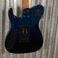 Westcreek Guitars Helyx T Style Dual Humbucker Ocean Vortex Blue Guitar #0034 Used