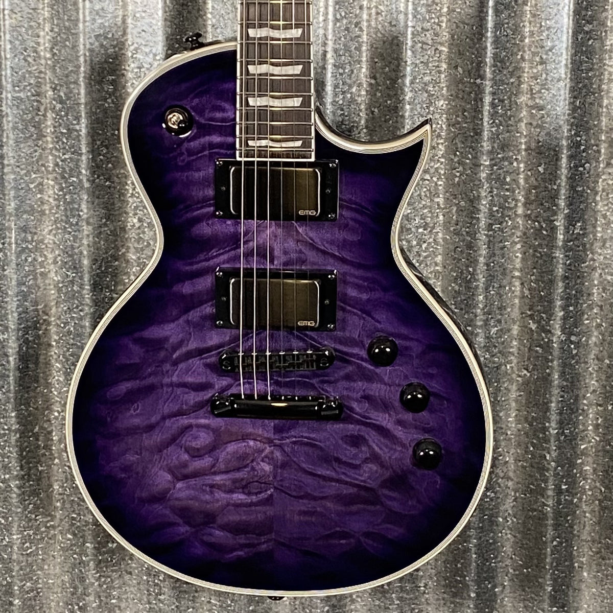 ESP LTD EC-1000 See Thru Purple Sunburst Guitar EC1000QMSTPSB #0866 Used